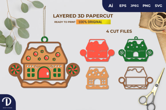 3D Layered Papercut Gingerbread House: A Tangible Tool for Creative Planning and Execution