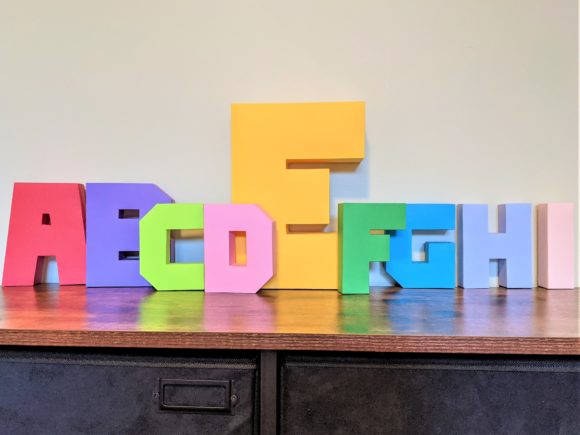 3D Letters and Numbers Digital Template
