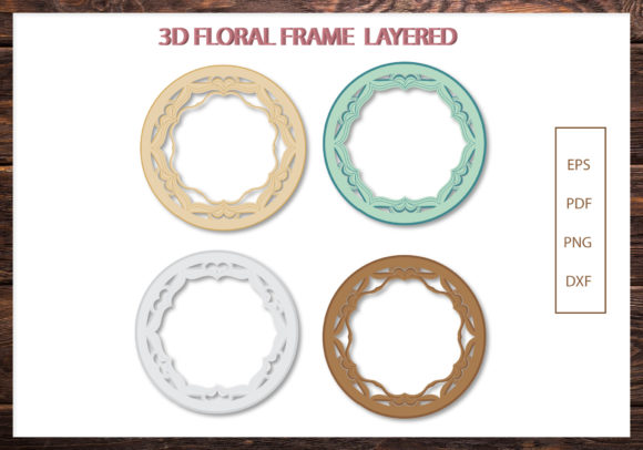 3D Round Floral Layer Frame 5: A Versatile Design Solution for Creative Professionals and DIY Enthusiasts