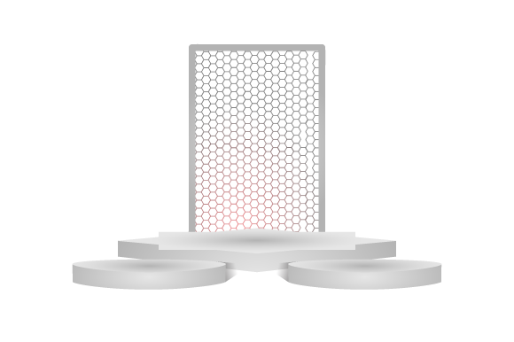 3D White Podium Stage Pedestal Concept
