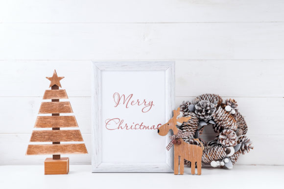 Christmas Mockup with White Frame