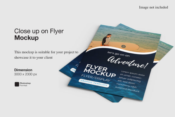 Close Up on Flyer Mockup