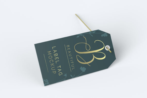 Close Up on Label Tag Mockup