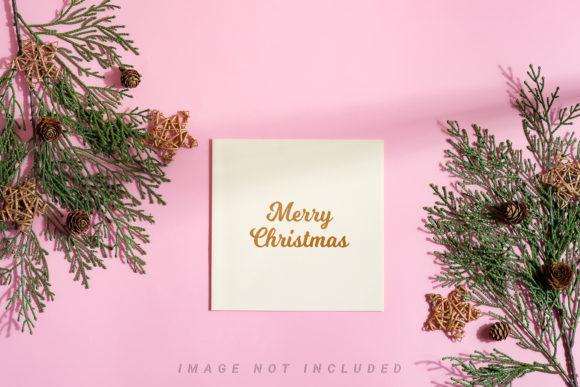 Festive Christmas Mock-up Card: Your Real-World Design Shortcut