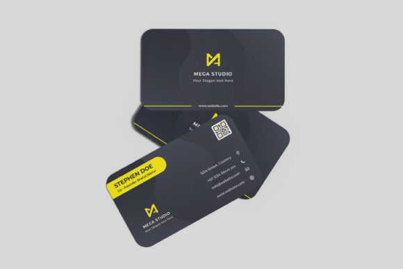 Floating Business Card Mockup V4