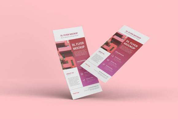 Floating DL Flyer Mockup Template