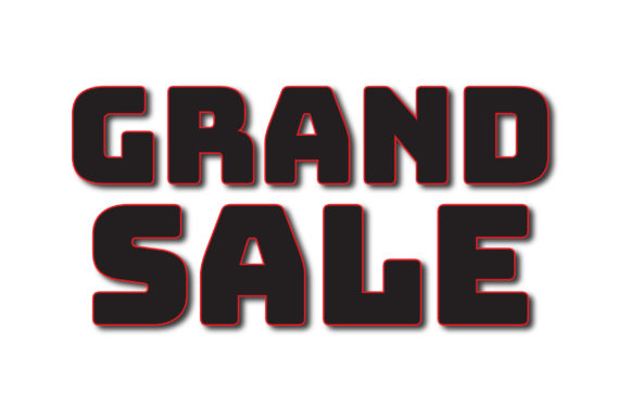 Grand Sale Banner Text with 3D Effect: Elevate Your Promotions with Depth and Impact