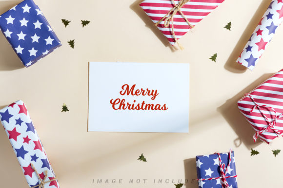 Greeting Christmas Mock-up Card