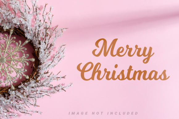 Handmade Christmas Wreath Mockup