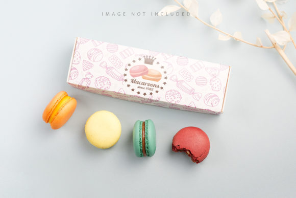 Macarons in Gift Box Mockup on a Blue Background: Why It Matters for Brands and Creators
