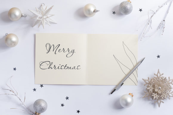 Merry Christmas Paper Mockup