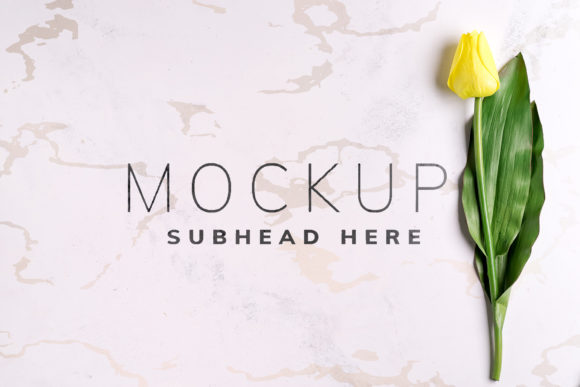 Mockup Card with Tulips