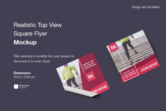 Realistic Top View Square Flyer Mockup: A Practical Tool for Visual Communication and Design Validation