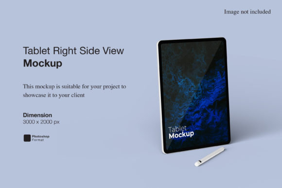 Tablet Right Side View Mockup